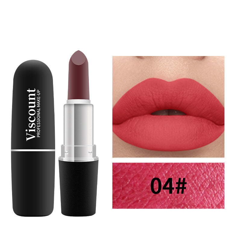 Frosted Matte Moisturizing Lipstick 12-Color Bullet Collection