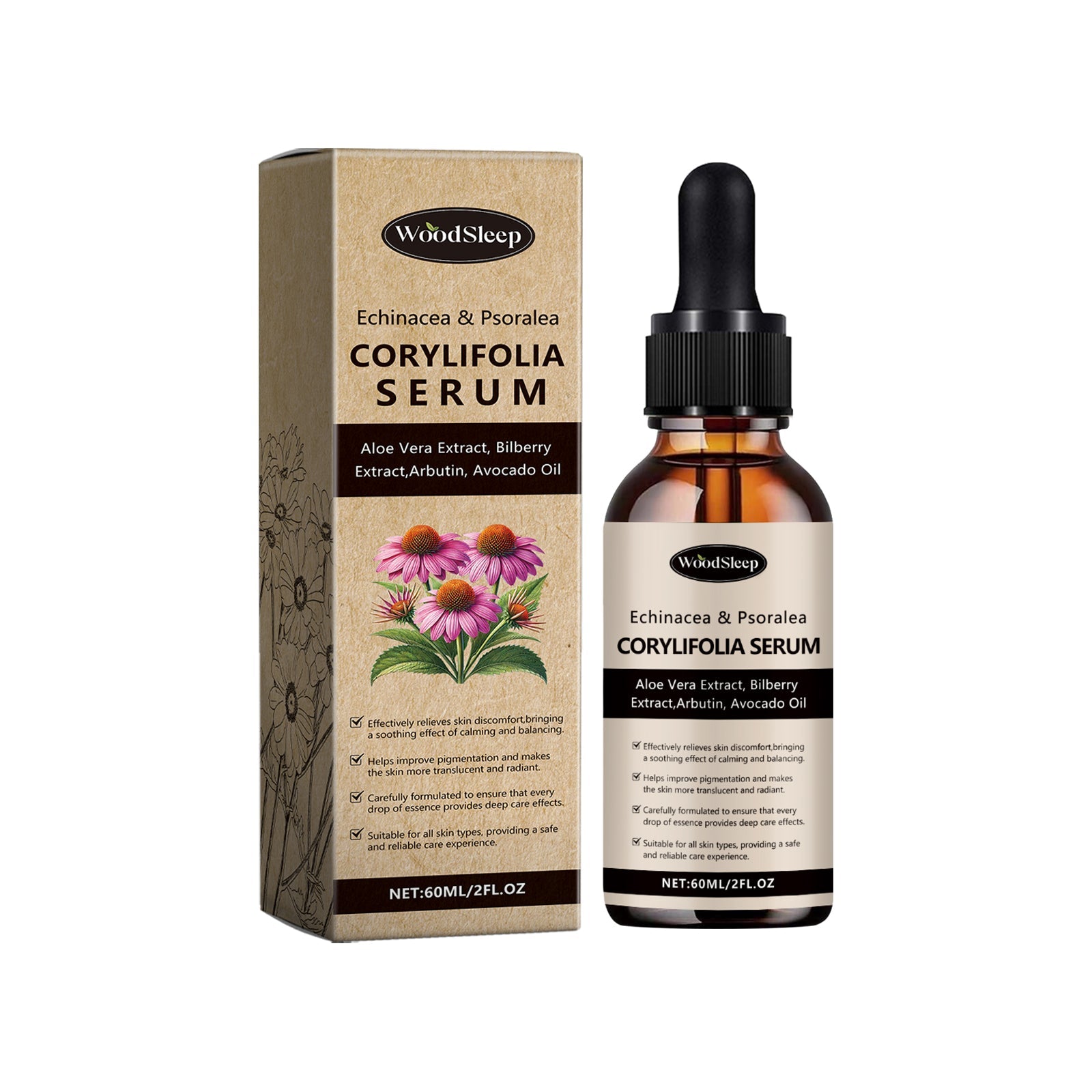 Echinacea Skin Soothing Serum Redness Relief Hydrating Formula