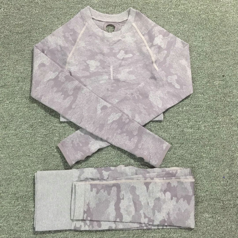 Women's Camouflage Yoga Set Sports Bra Leggings Activewear