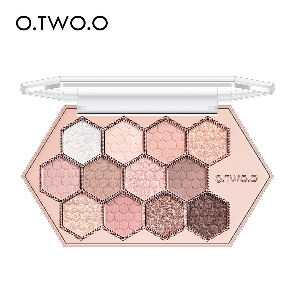 Honeycomb 12-Color Earth Tone Eyeshadow Highlight Palette