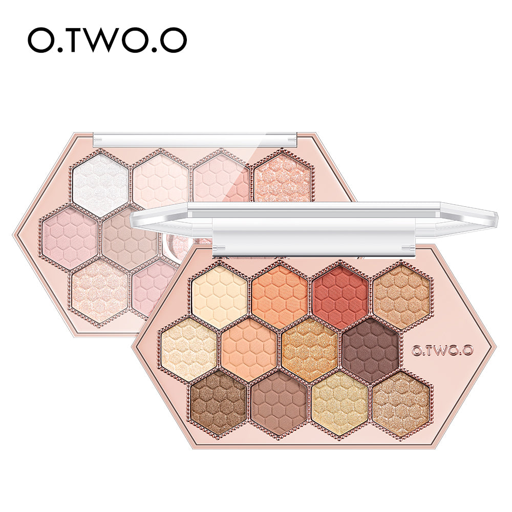 Honeycomb 12-Color Earth Tone Eyeshadow Highlight Palette