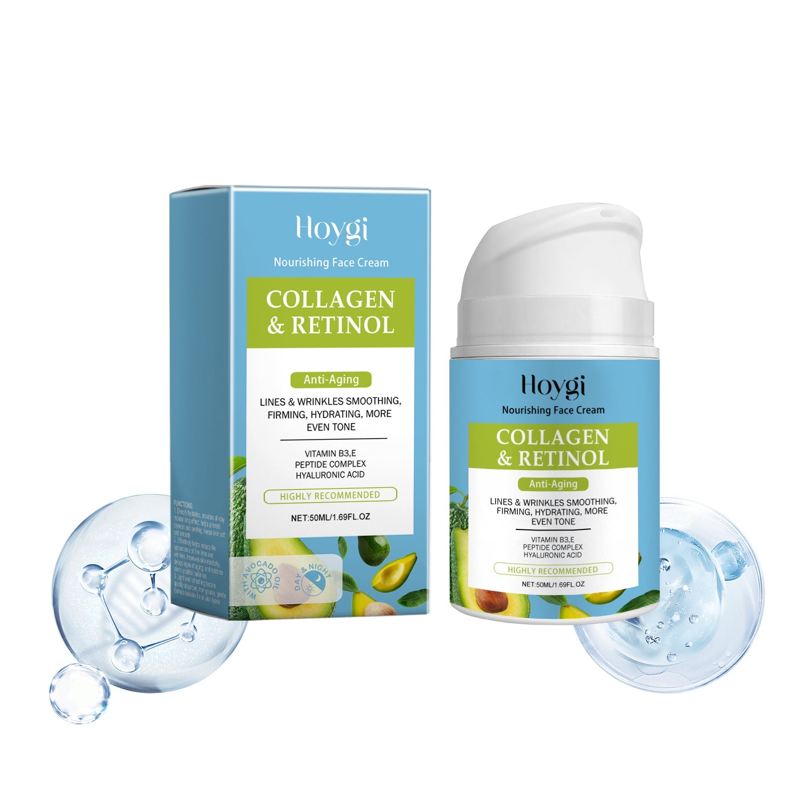Collagen Facial Moisturizer Hydrating Anti-Aging Skin Cream Daily