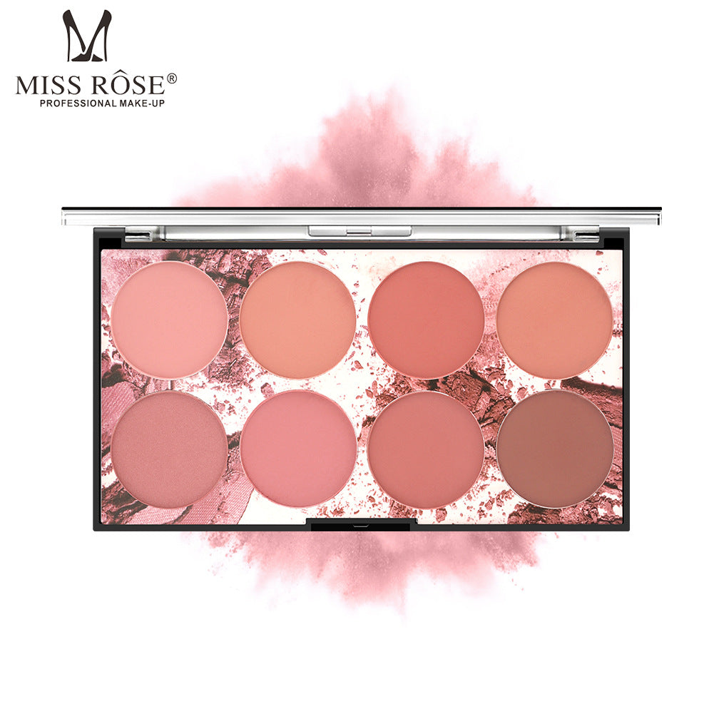 Eight-Color Matte Blush Palette Long-Lasting Makeup
