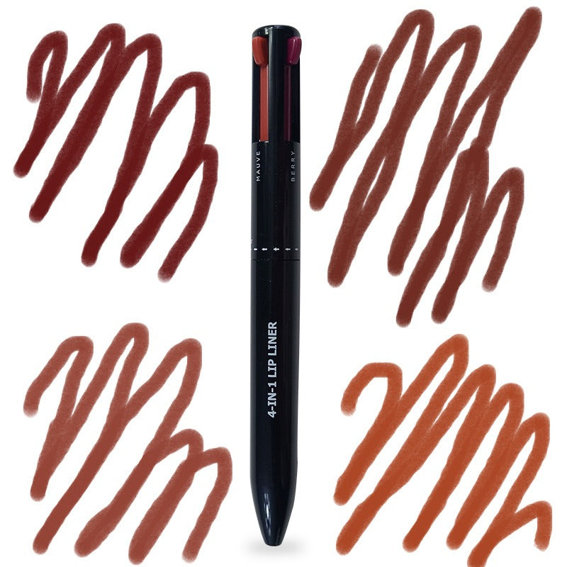 4-in-1 Makeup Pen Four Color Lip Liner Lipstick