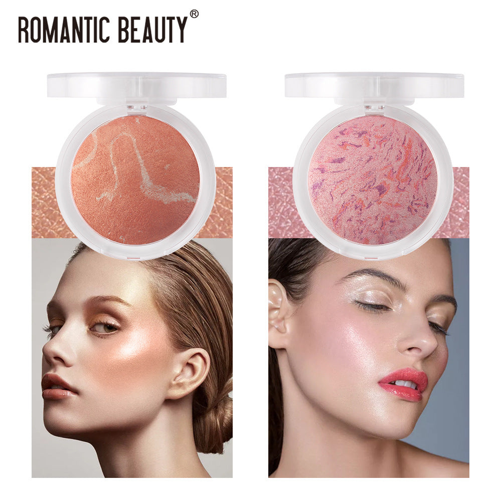 Romantic Beauty Pearl Baked Blush Highlighter Makeup Palette
