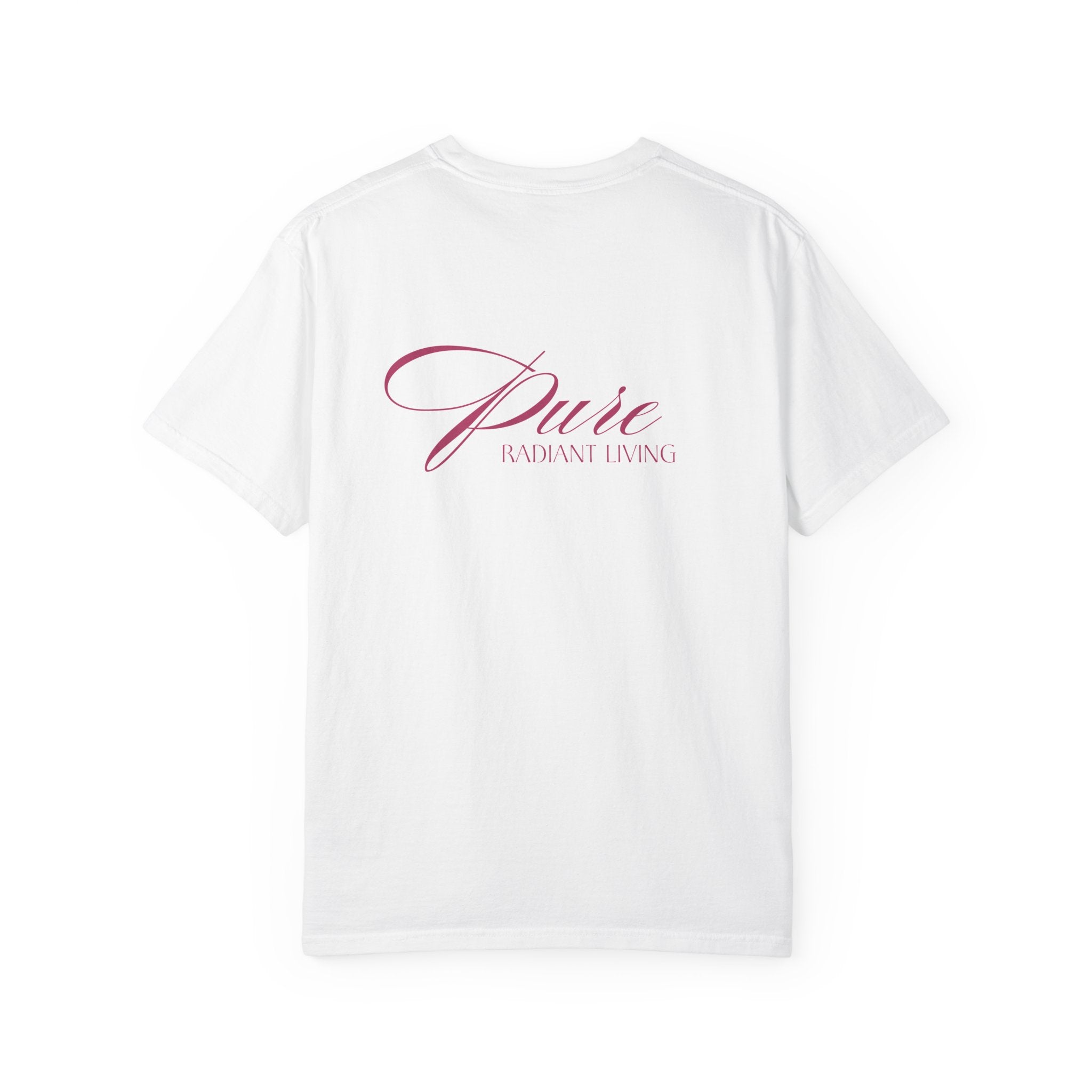 Pure Radiant Living T-Shirt — Minimal Script Logo Tee