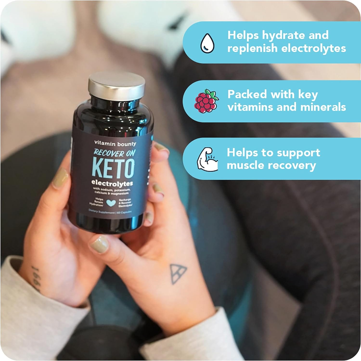 Recover On Keto Electrolyte Capsules Hydration Support Supplement