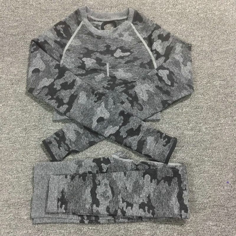 Women's Camouflage Yoga Set Sports Bra Leggings Activewear