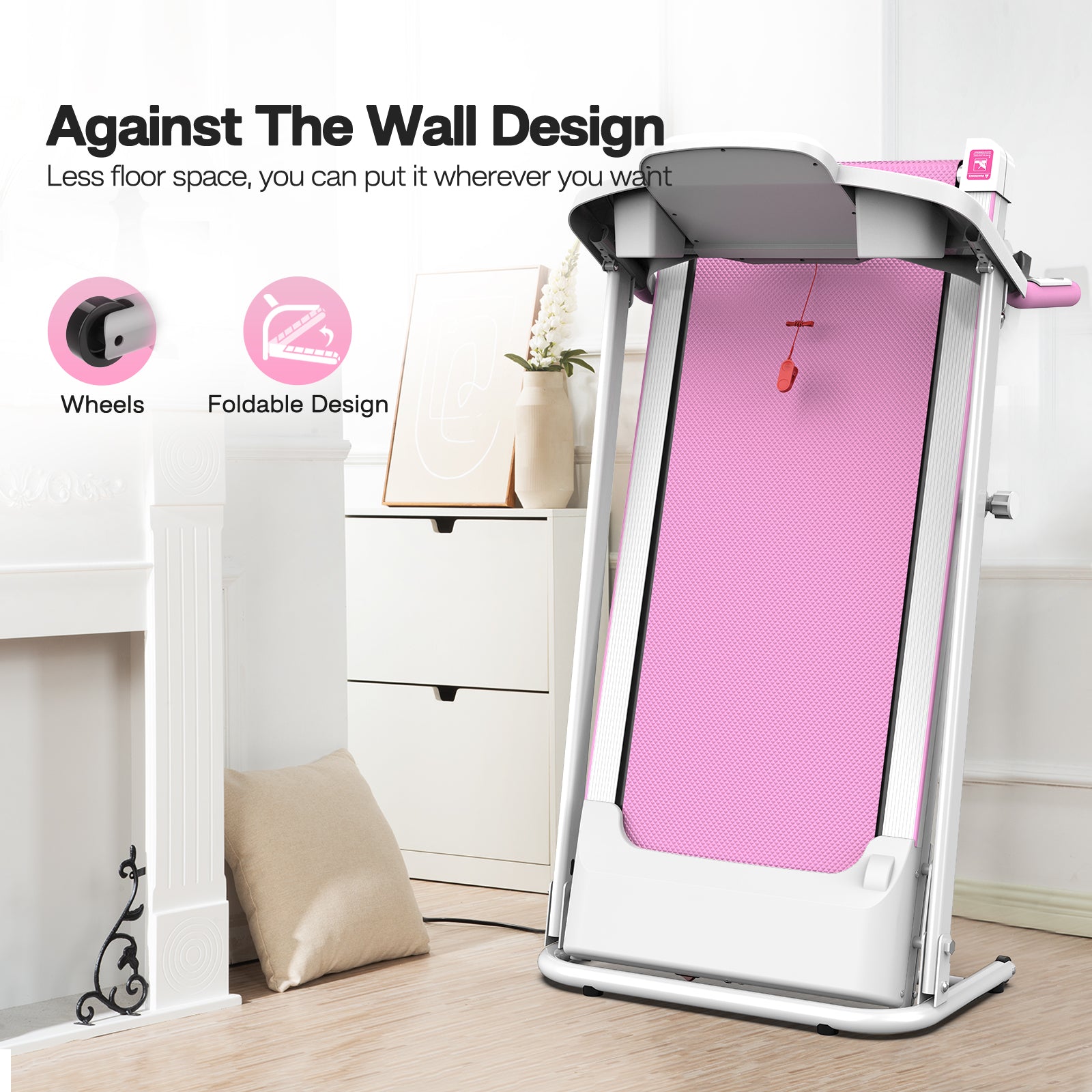 2.5HP Foldable Electric Treadmill Home Running Walking Machine