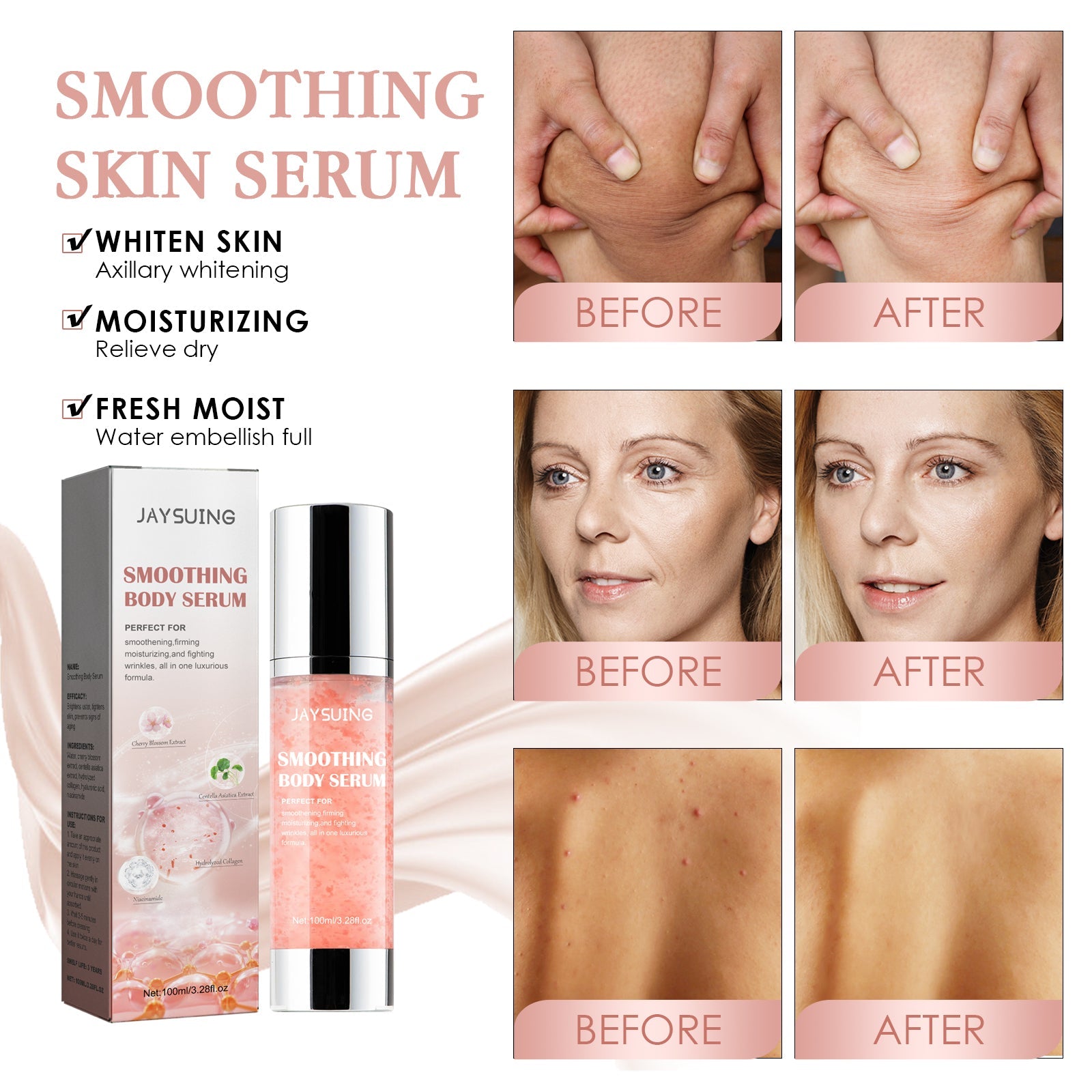 Smoothing Body Serum Hydrating Skin Repair Moisturizing Treatment Daily