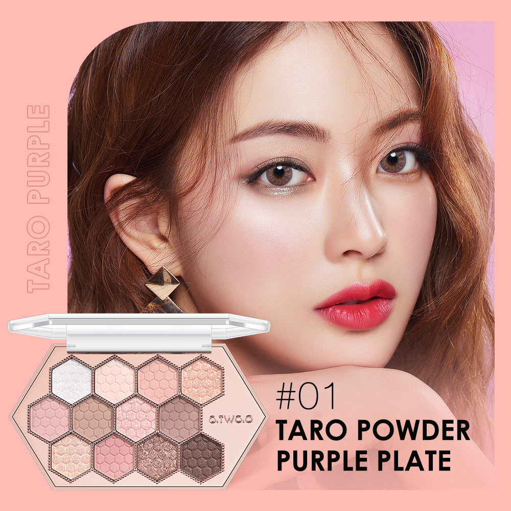 Honeycomb 12-Color Earth Tone Eyeshadow Highlight Palette