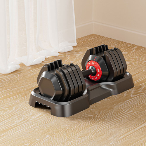 10-in-1 Adjustable Dumbbell Set with Rotating Handle 55lbs