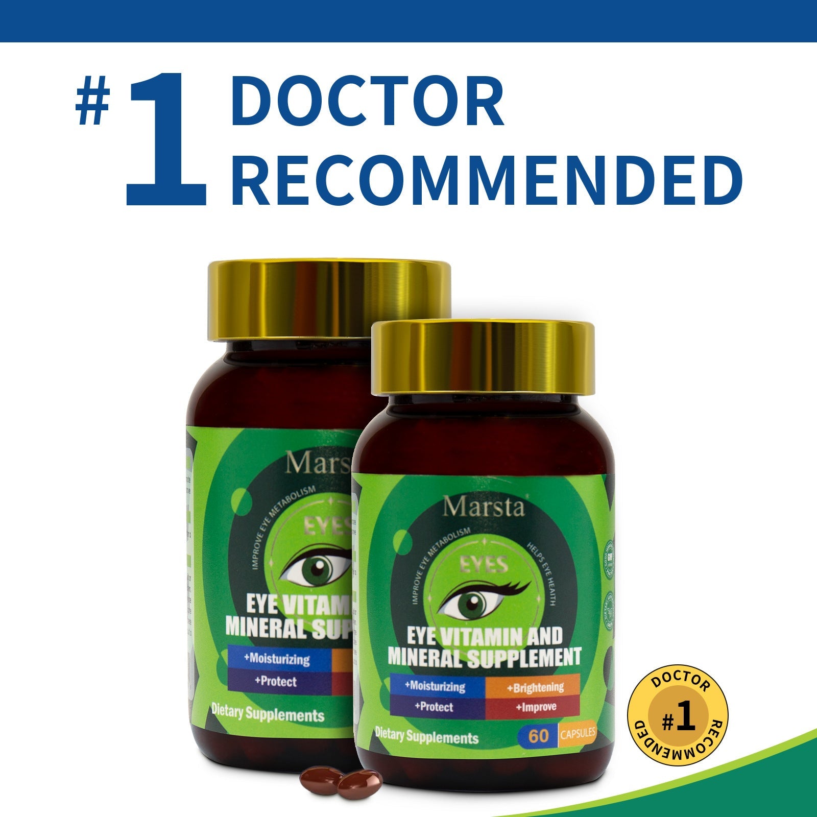 Lutein Eye Vitamin and Mineral Supplement Capsules Daily