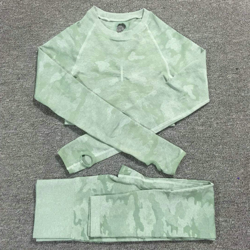Women's Camouflage Yoga Set Sports Bra Leggings Activewear