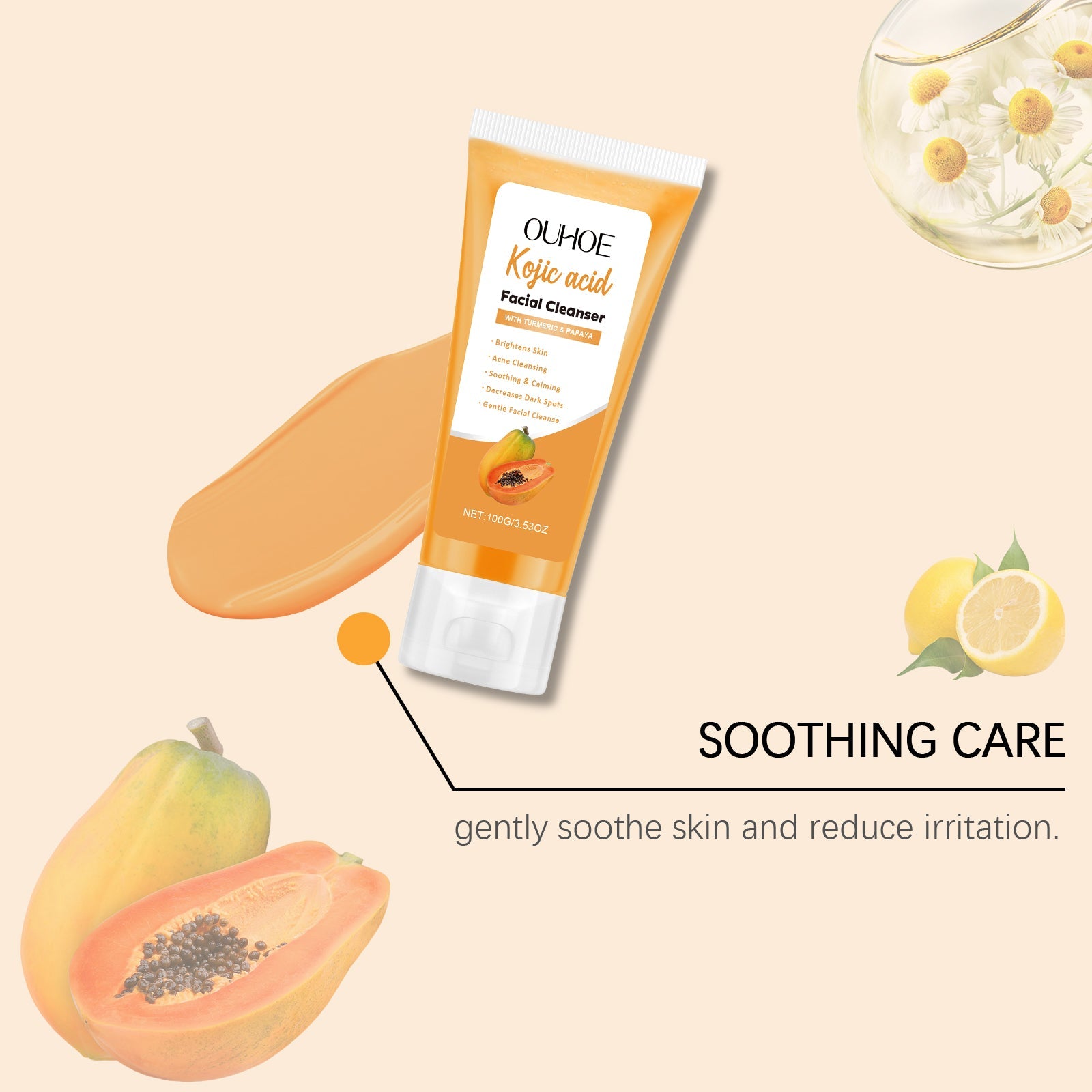 Papaya Facial Cleanser Pore Cleansing Oil Balancing Face Wash