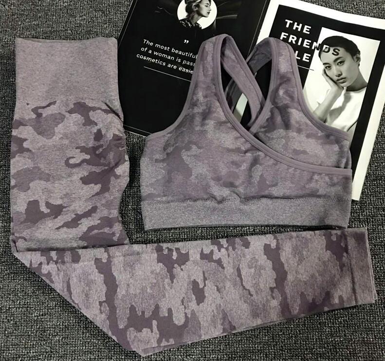 Women's Camouflage Yoga Set Sports Bra Leggings Activewear
