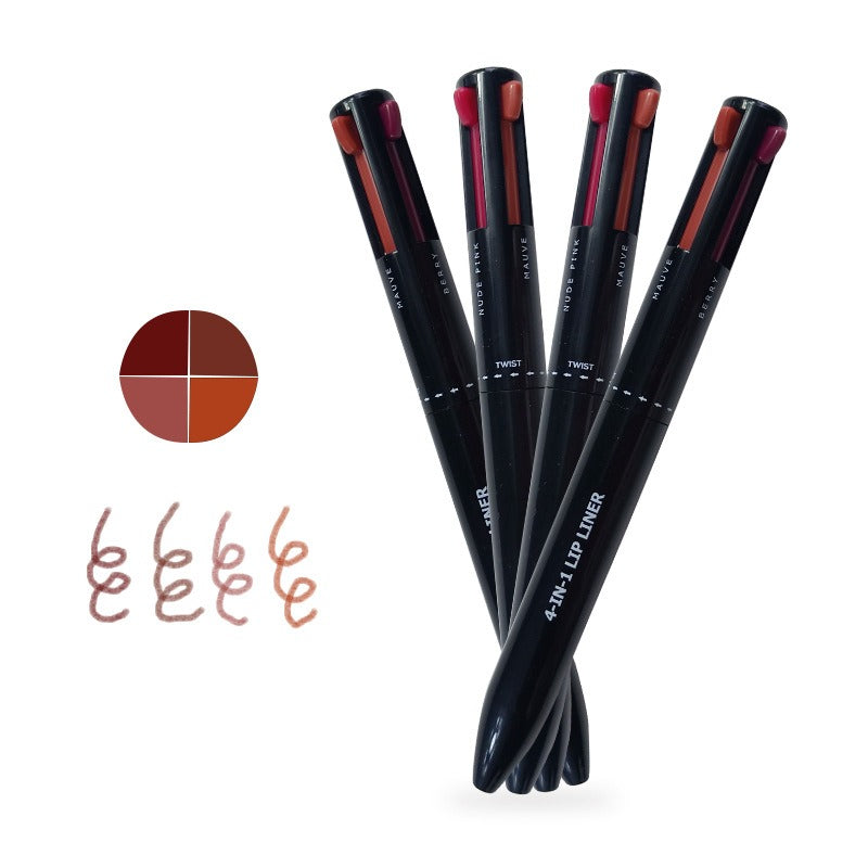 4-in-1 Makeup Pen Four Color Lip Liner Lipstick