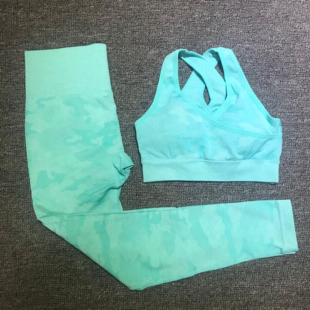 Women's Camouflage Yoga Set Sports Bra Leggings Activewear