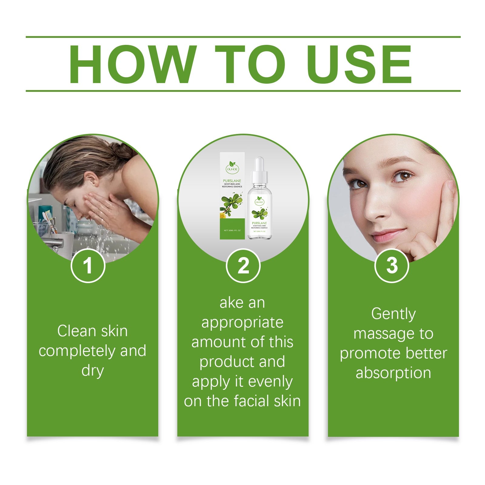 Purslane Soothing Repair Serum Hydrating Redness Relief Formula