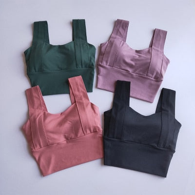 Women's Shockproof Yoga Sports Bra Workout Gym Top