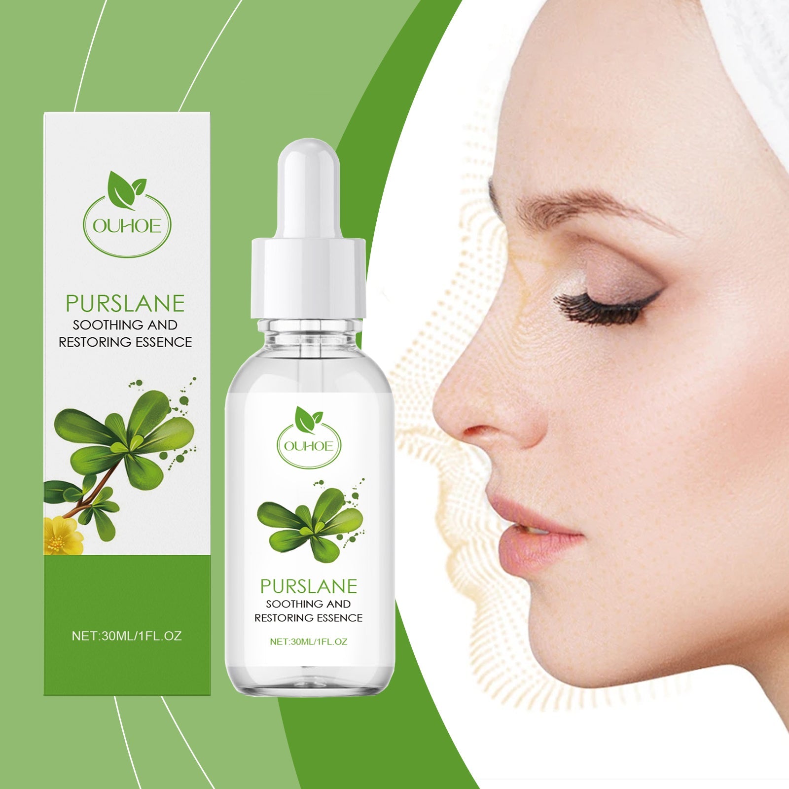 Purslane Soothing Repair Serum Hydrating Redness Relief Formula