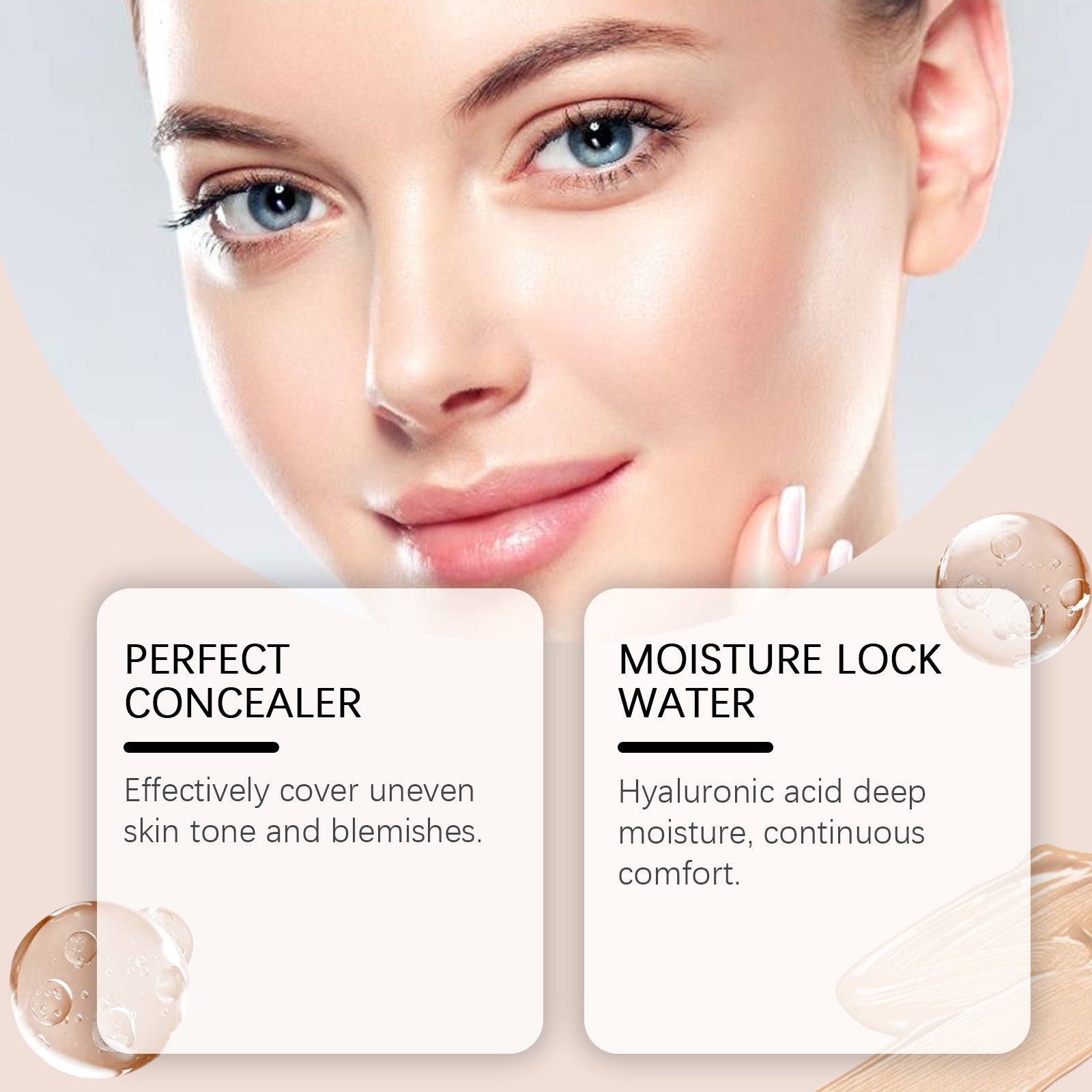 Lightweight Concealer Foundation Stick Natural Long-Lasting Makeup Coverage