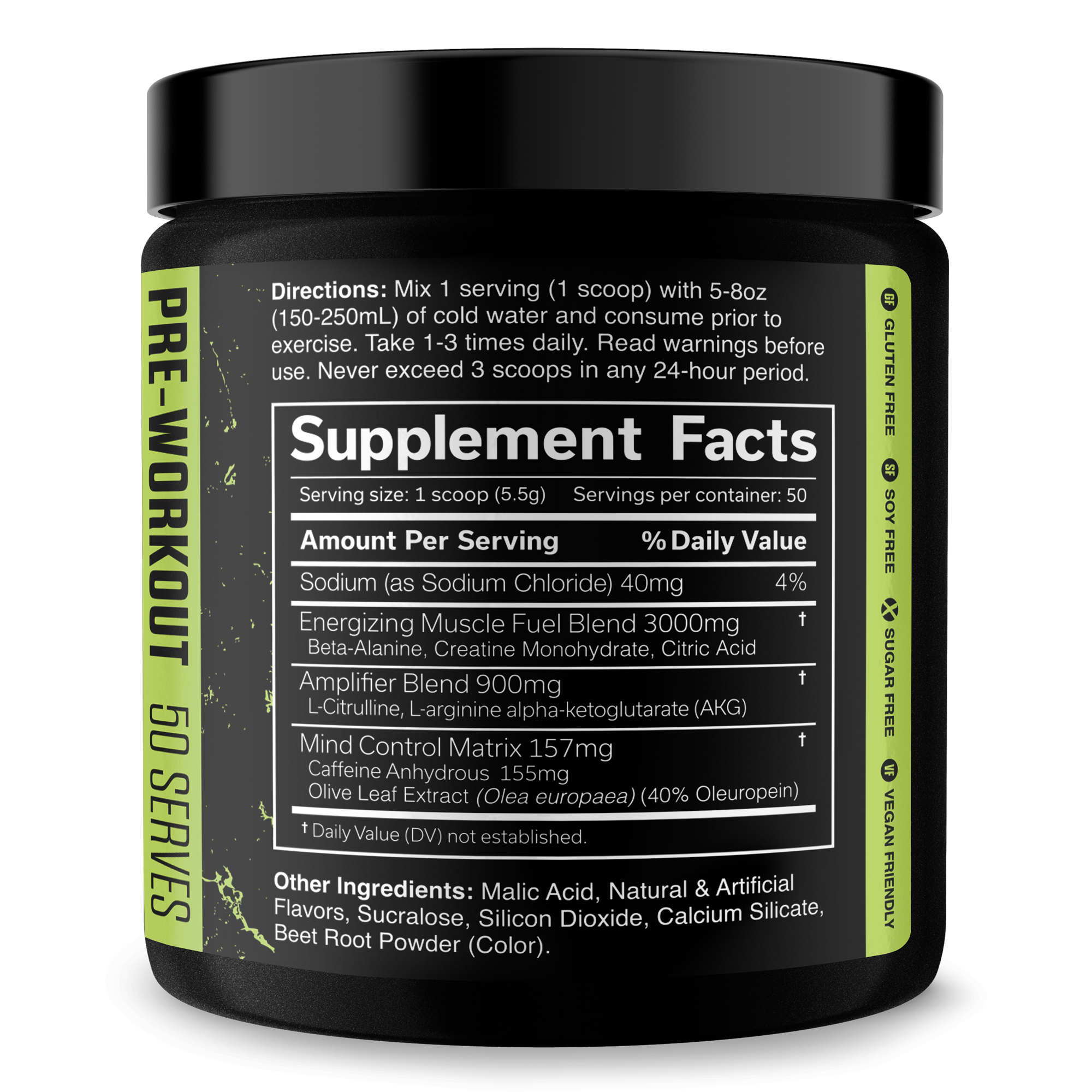 Pre-Workout Energy Performance Formula Powder