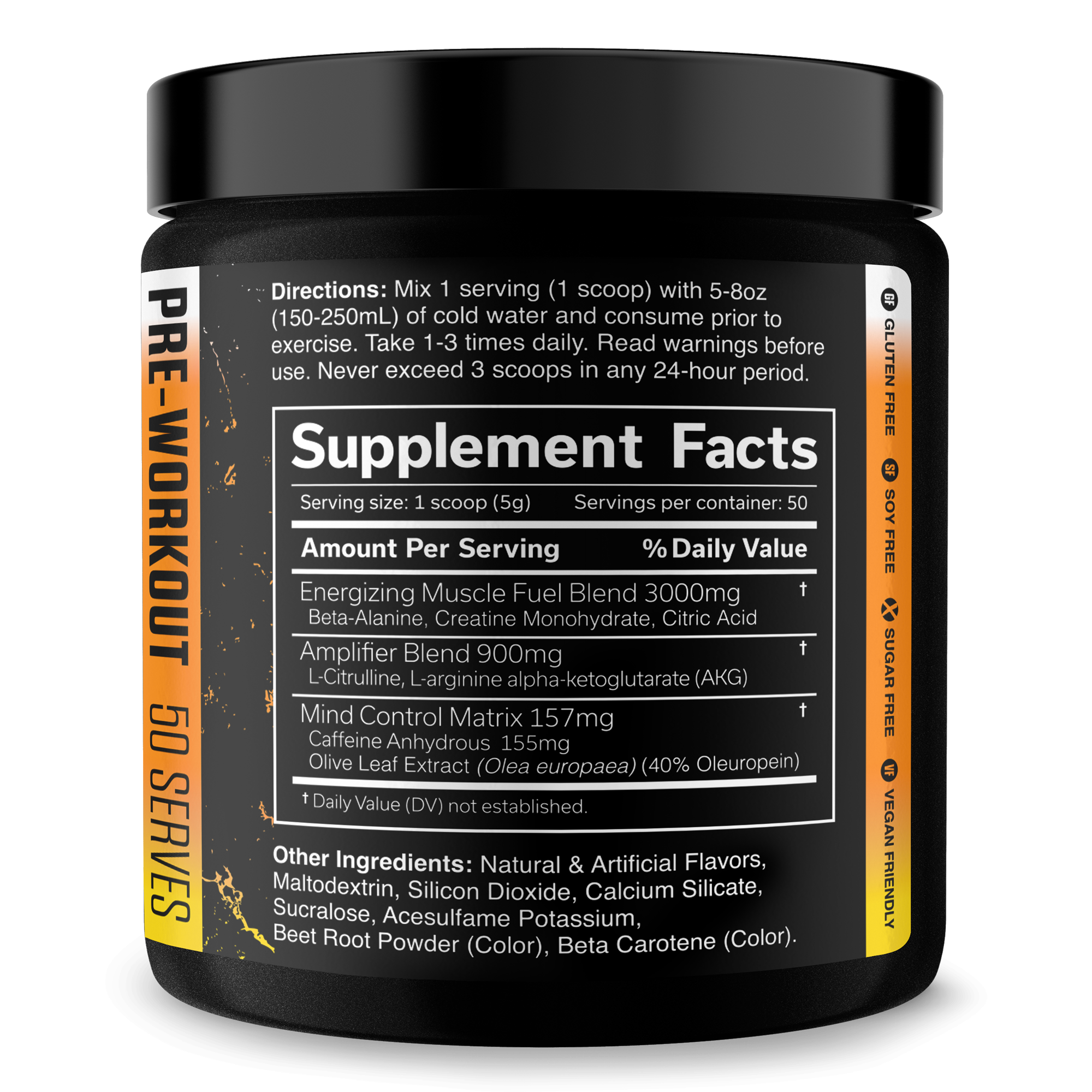 Pre-Workout Energy Performance Formula Powder