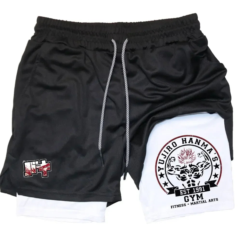 Men's 2-in-1 Performance Shorts Compression Athletic Training