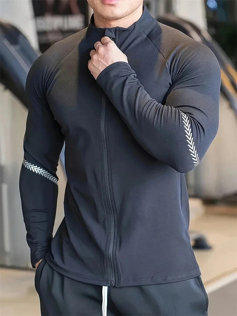 Men's Compression Sports Jacket Quick Dry Fitness Wear
