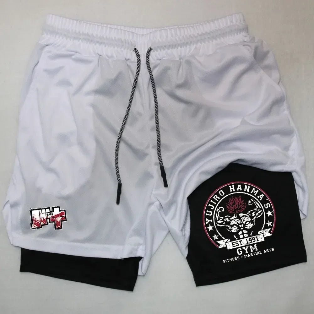 Men's 2-in-1 Performance Shorts Compression Athletic Training
