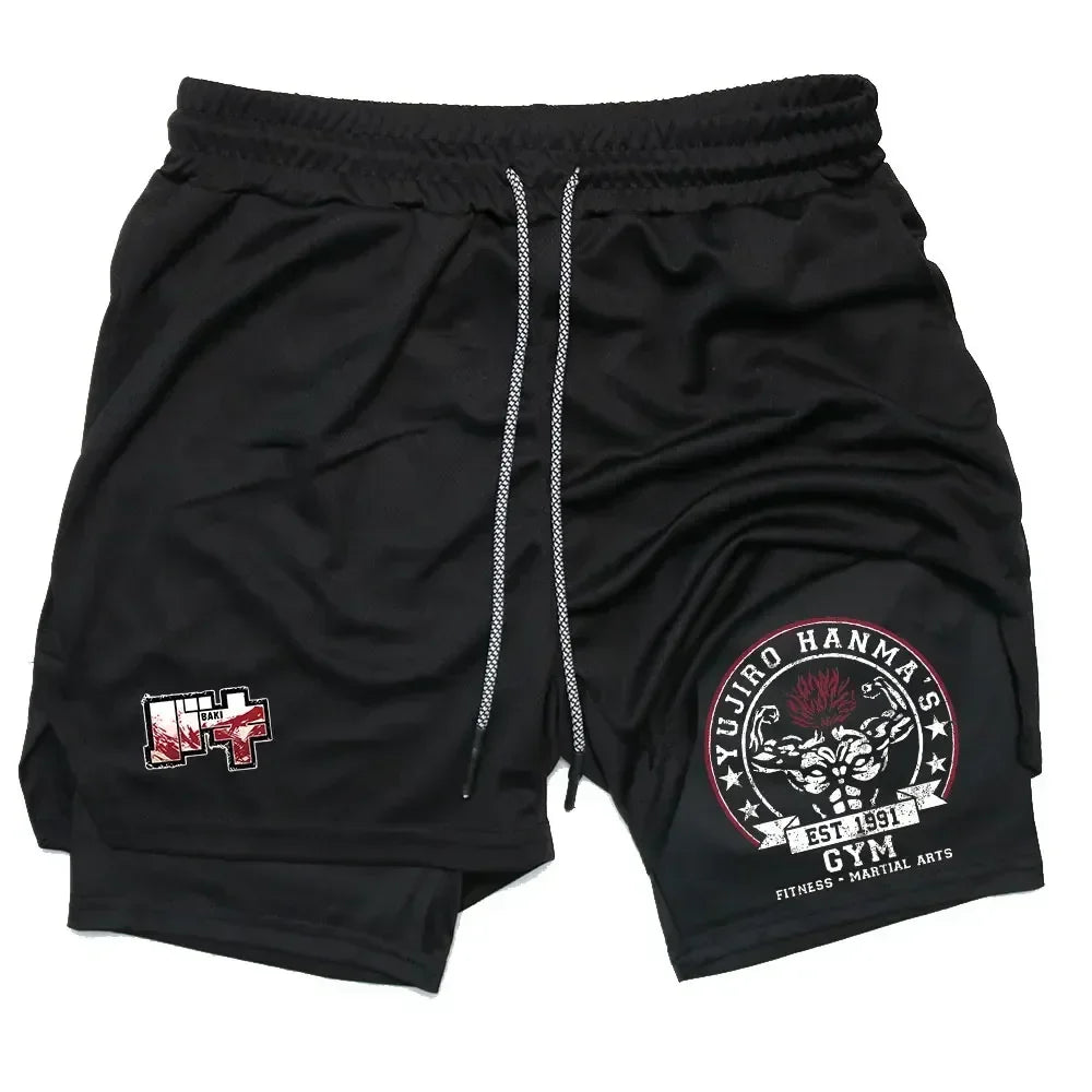 Men's 2-in-1 Performance Shorts Compression Athletic Training
