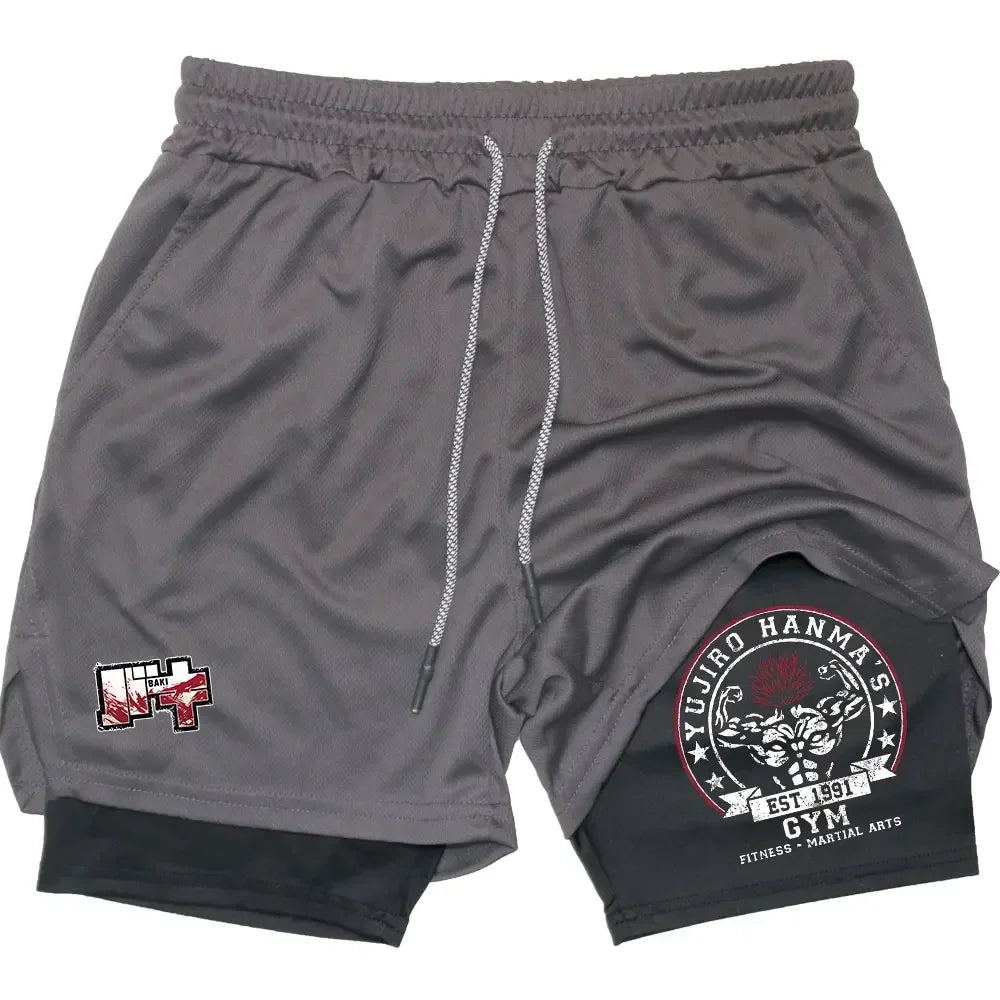 Men's 2-in-1 Performance Shorts Compression Athletic Training