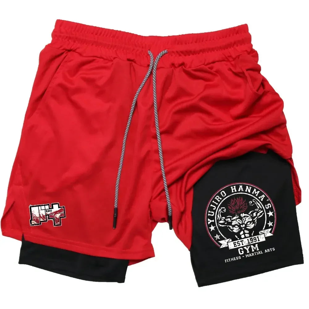 Men's 2-in-1 Performance Shorts Compression Athletic Training