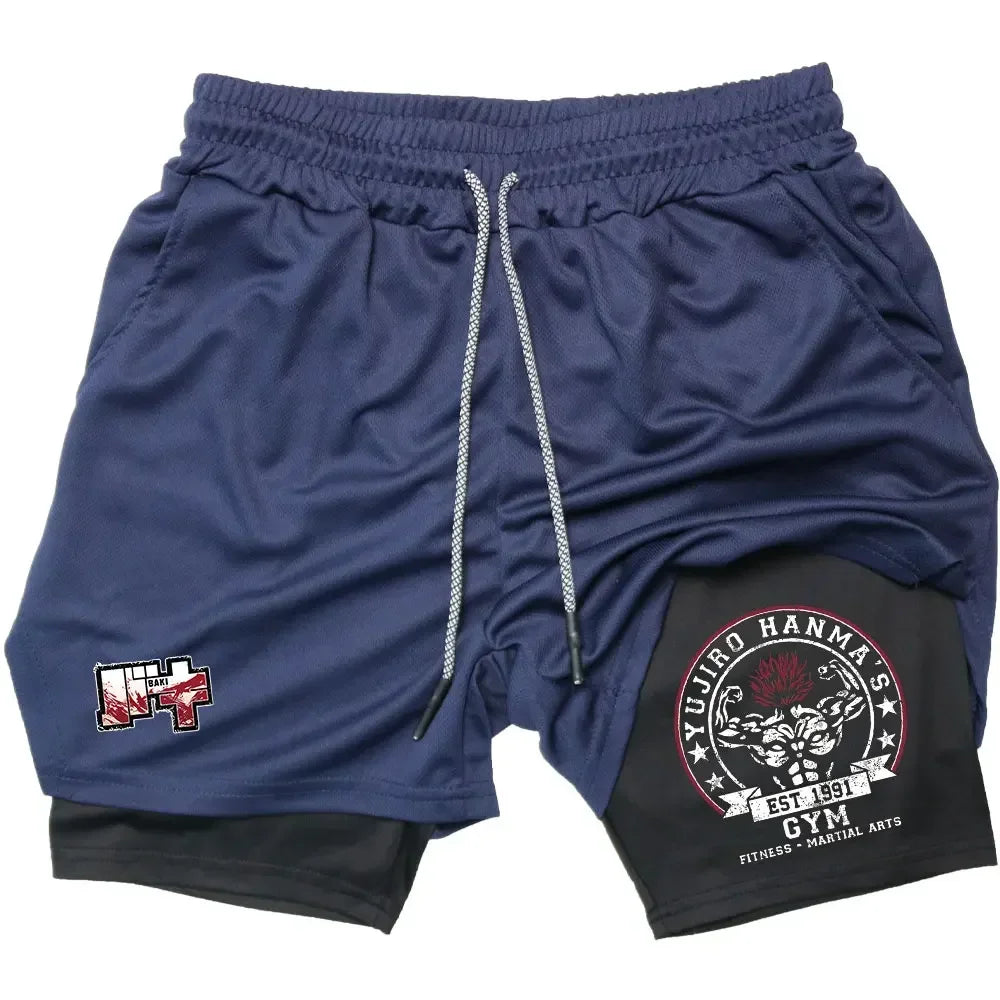 Men's 2-in-1 Performance Shorts Compression Athletic Training