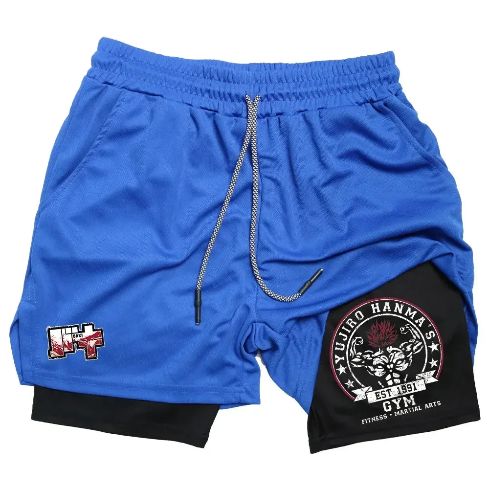 Men's 2-in-1 Performance Shorts Compression Athletic Training