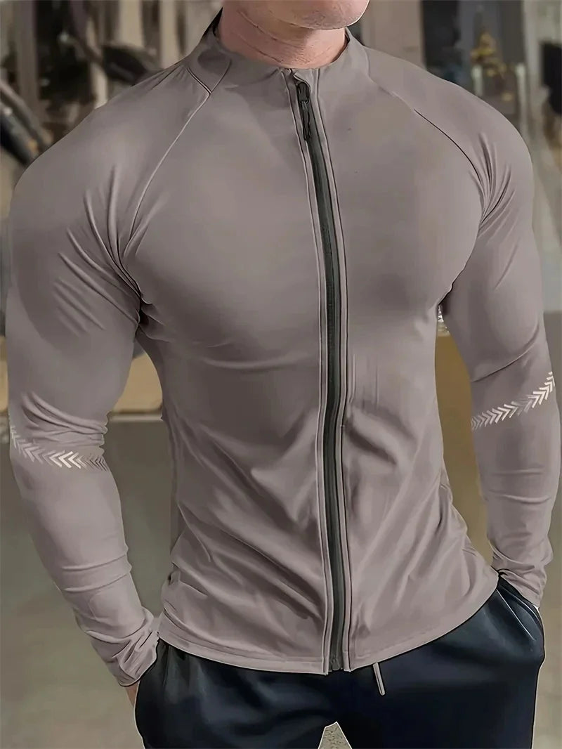 Men's Compression Sports Jacket Quick Dry Fitness Wear