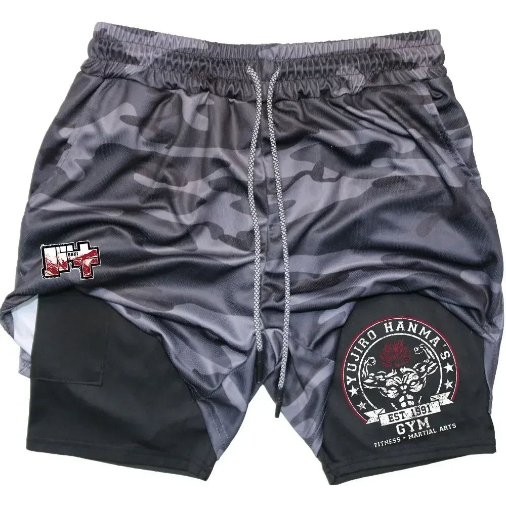 Men's 2-in-1 Performance Shorts Compression Athletic Training