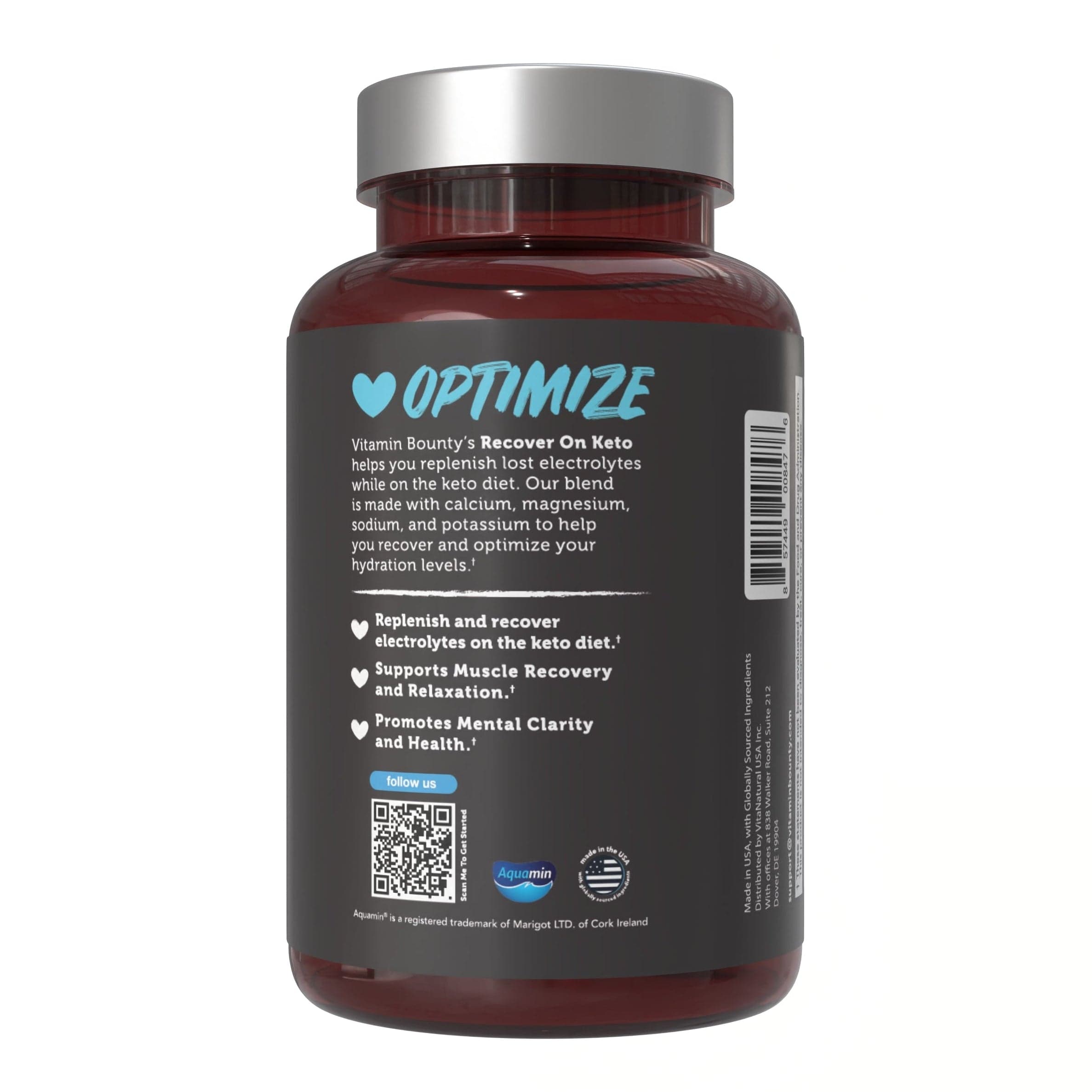 Recover On Keto Electrolyte Capsules Hydration Support Supplement