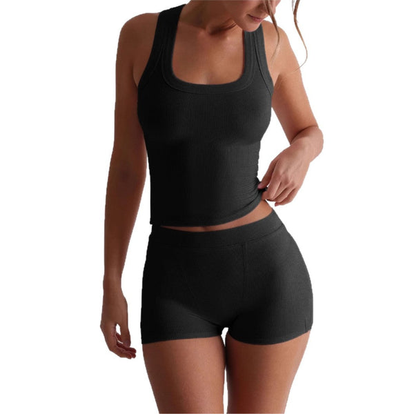Women's Sports Camisole Two-Piece Set Activewear Outfit