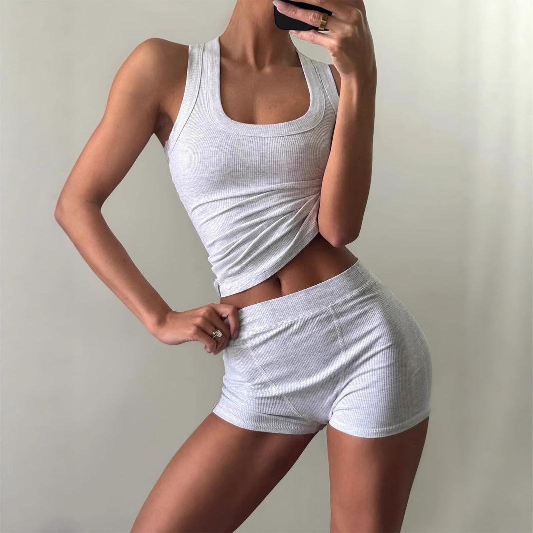 Women's Sports Camisole Two-Piece Set Activewear Outfit