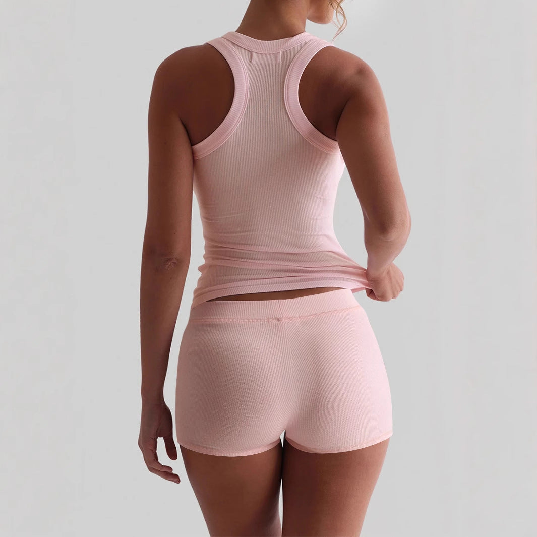 Women's Sports Camisole Two-Piece Set Activewear Outfit