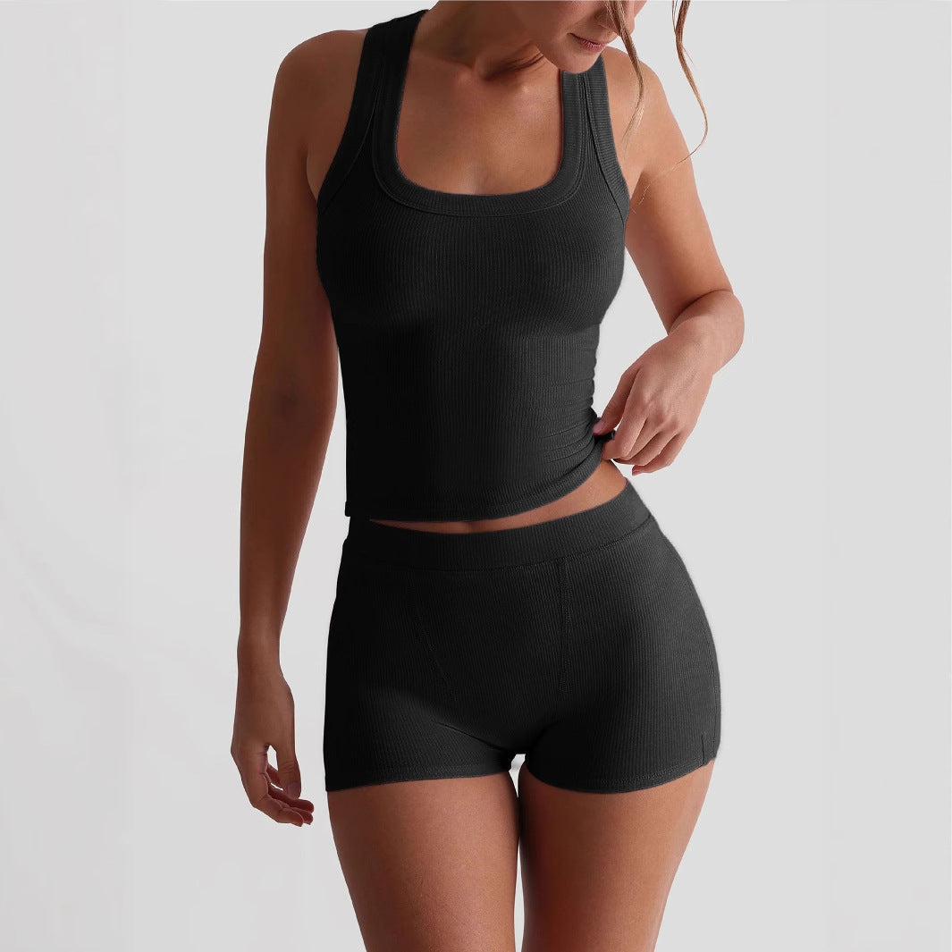 Women's Sports Camisole Two-Piece Set Activewear Outfit