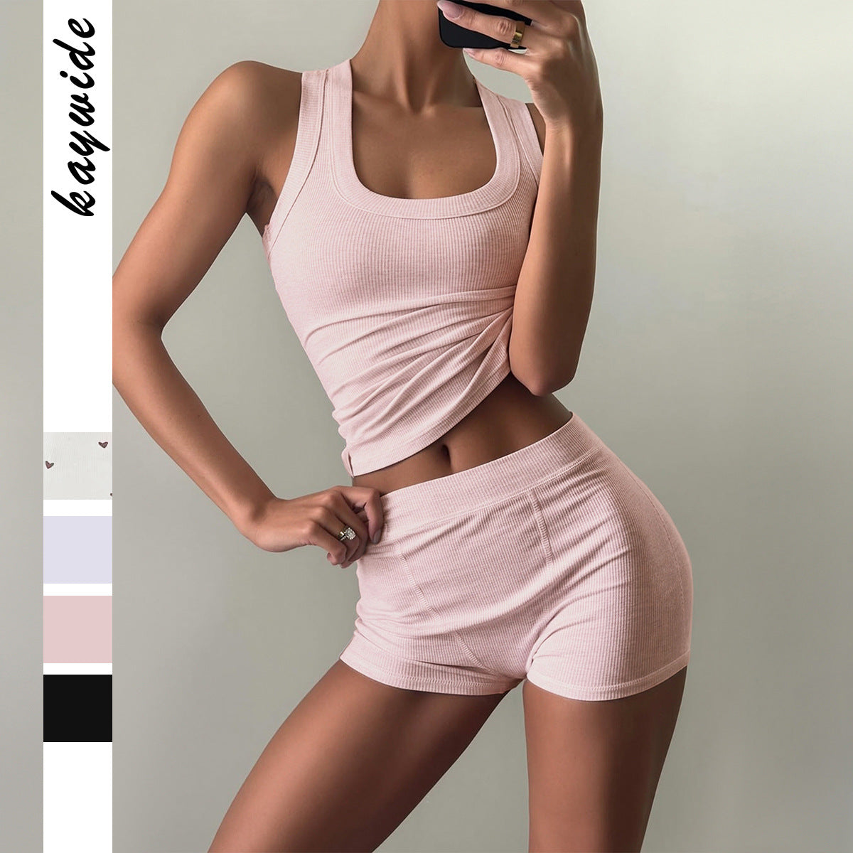 Women's Sports Camisole Two-Piece Set Activewear Outfit